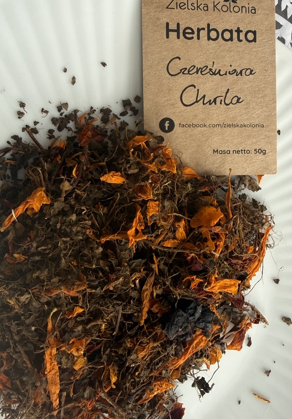 Zioła i Herbaty z Podlasia i Suwalszczyzny: Czereśniowa Chwila. Producent: Zielska Kolonia (Puszcza Knyszyńska) - obrazek 2