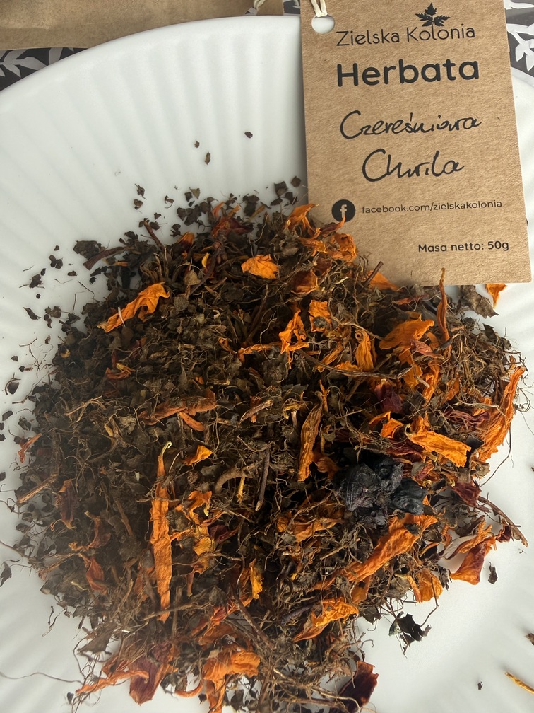 Zioła i Herbaty z Podlasia i Suwalszczyzny: Czereśniowa Chwila. Producent: Zielska Kolonia (Puszcza Knyszyńska) - obrazek 3