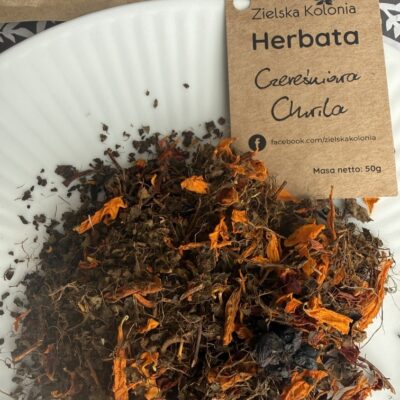 Zioła i Herbaty z Podlasia i Suwalszczyzny: Czereśniowa Chwila. Producent: Zielska Kolonia (Puszcza Knyszyńska)