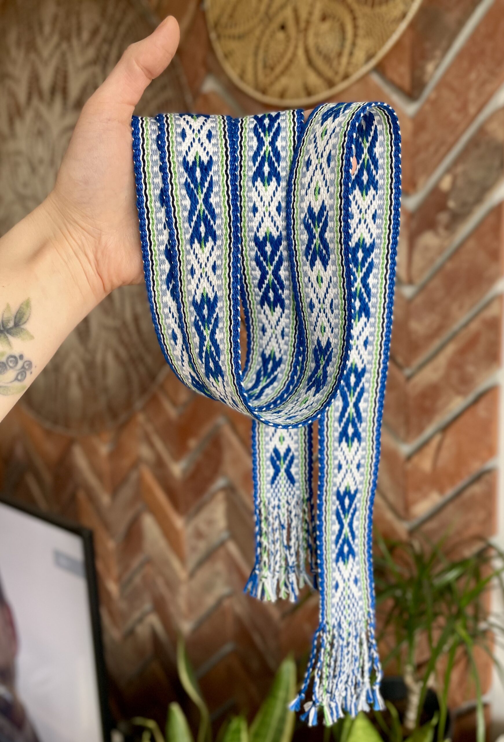 1 Krajka krawatka Rzeka, ręcznie tkana, od Rudej na Podlasiu